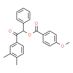 ChemSpider 2D Image | 2-(3,4-Dimethylphenyl)-2-oxo-1-phenylethyl 4-methoxybenzoate | C24H22O4