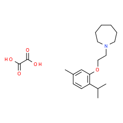 ChemSpider 2D Image | 1-[2-(2-Isopropyl-5-methylphenoxy)ethyl]azepane ethanedioate (1:1) | C20H31NO5