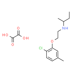 ChemSpider 2D Image | N-[2-(2-Chloro-5-methylphenoxy)ethyl]-2-butanamine ethanedioate (1:1) | C15H22ClNO5