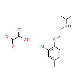 ChemSpider 2D Image | N-[2-(2-Chloro-4-methylphenoxy)ethyl]-2-butanamine ethanedioate (1:1) | C15H22ClNO5