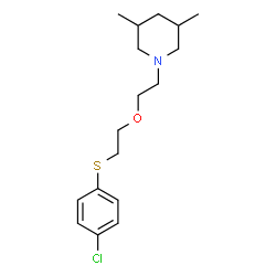 ChemSpider 2D Image | 1-(2-{2-[(4-Chlorophenyl)sulfanyl]ethoxy}ethyl)-3,5-dimethylpiperidine | C17H26ClNOS
