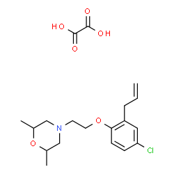 ChemSpider 2D Image | 4-[2-(2-Allyl-4-chlorophenoxy)ethyl]-2,6-dimethylmorpholine ethanedioate (1:1) | C19H26ClNO6