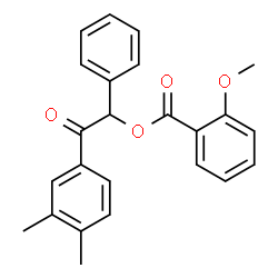 ChemSpider 2D Image | 2-(3,4-Dimethylphenyl)-2-oxo-1-phenylethyl 2-methoxybenzoate | C24H22O4