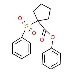ChemSpider 2D Image | Phenyl 1-(phenylsulfonyl)cyclopentanecarboxylate | C18H18O4S