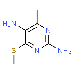 ChemSpider 2D Image | 4-methyl-6-methylsulfanyl-pyrimidine-2,5-diamine | C6H10N4S