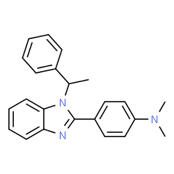 ChemSpider 2D Image | N,N-Dimethyl-4-[1-(1-phenylethyl)-1H-benzimidazol-2-yl]aniline | C23H23N3