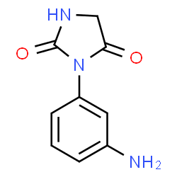ChemSpider 2D Image | 3-(3-Aminophenyl)-2,4-imidazolidinedione | C9H9N3O2