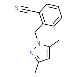 ChemSpider 2D Image | 2-[(3,5-Dimethyl-1H-pyrazol-1-yl)methyl]benzonitrile | C13H13N3
