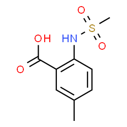 ChemSpider 2D Image | 5-Methyl-2-[(methylsulfonyl)amino]benzoic acid | C9H11NO4S