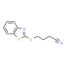 ChemSpider 2D Image | 4-(1,3-Benzothiazol-2-ylsulfanyl)butanenitrile | C11H10N2S2