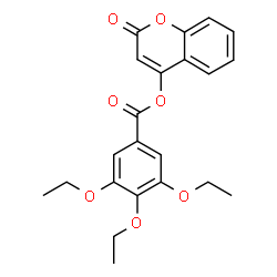 ChemSpider 2D Image | 2-Oxo-2H-chromen-4-yl 3,4,5-triethoxybenzoate | C22H22O7