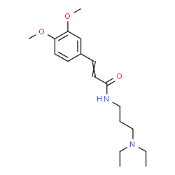 ChemSpider 2D Image | N-[3-(Diethylamino)propyl]-3-(3,4-dimethoxyphenyl)acrylamide | C18H28N2O3