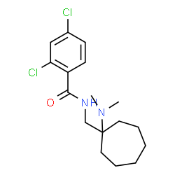 ChemSpider 2D Image | 2,4-Dichloro-N-{[1-(dimethylamino)cycloheptyl]methyl}benzamide | C17H24Cl2N2O
