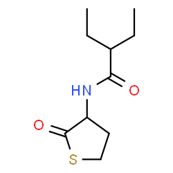 ChemSpider 2D Image | 2-Ethyl-N-(2-oxotetrahydro-3-thiophenyl)butanamide | C10H17NO2S