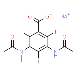 ChemSpider 2D Image | Metrizoate sodium | C12H10I3N2NaO4