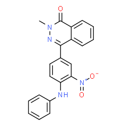 ChemSpider 2D Image | 4-(4-Anilino-3-nitrophenyl)-2-methyl-1(2H)-phthalazinone | C21H16N4O3