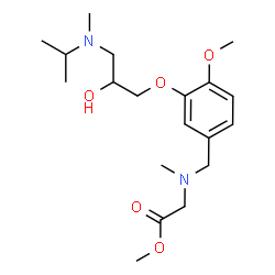 ChemSpider 2D Image | Methyl N-(3-{2-hydroxy-3-[isopropyl(methyl)amino]propoxy}-4-methoxybenzyl)-N-methylglycinate | C19H32N2O5