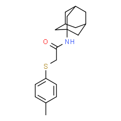 ChemSpider 2D Image | N-(Adamantan-1-yl)-2-[(4-methylphenyl)sulfanyl]acetamide | C19H25NOS