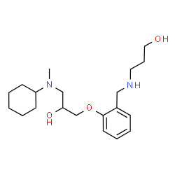 ChemSpider 2D Image | 3-[(2-{3-[Cyclohexyl(methyl)amino]-2-hydroxypropoxy}benzyl)amino]-1-propanol | C20H34N2O3
