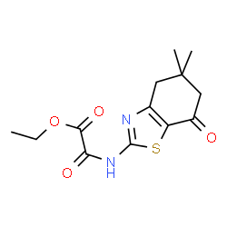 ChemSpider 2D Image | Ethyl [(5,5-dimethyl-7-oxo-4,5,6,7-tetrahydro-1,3-benzothiazol-2-yl)amino](oxo)acetate | C13H16N2O4S