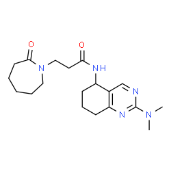 ChemSpider 2D Image | N-[2-(Dimethylamino)-5,6,7,8-tetrahydro-5-quinazolinyl]-3-(2-oxo-1-azepanyl)propanamide | C19H29N5O2