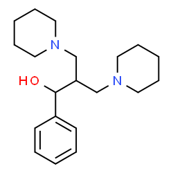 ChemSpider 2D Image | 1-Phenyl-3-piperidin-1-yl-2-piperidin-1-ylmethyl-propan-1-ol | C20H32N2O