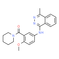 ChemSpider 2D Image | {2-Methoxy-5-[(4-methyl-1-phthalazinyl)amino]phenyl}(1-piperidinyl)methanone | C22H24N4O2