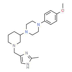 ChemSpider 2D Image | 1-(4-Methoxyphenyl)-4-{1-[(2-methyl-1H-imidazol-4-yl)methyl]-3-piperidinyl}piperazine | C21H31N5O