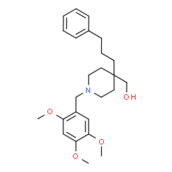 ChemSpider 2D Image | [4-(3-Phenylpropyl)-1-(2,4,5-trimethoxybenzyl)-4-piperidinyl]methanol | C25H35NO4