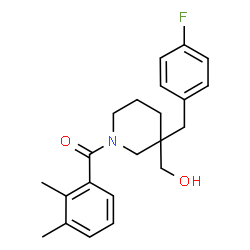 ChemSpider 2D Image | (2,3-Dimethylphenyl)[3-(4-fluorobenzyl)-3-(hydroxymethyl)-1-piperidinyl]methanone | C22H26FNO2