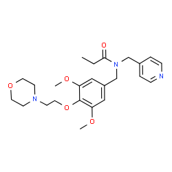 ChemSpider 2D Image | N-{3,5-Dimethoxy-4-[2-(4-morpholinyl)ethoxy]benzyl}-N-(4-pyridinylmethyl)propanamide | C24H33N3O5