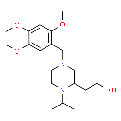 ChemSpider 2D Image | 2-[1-Isopropyl-4-(2,4,5-trimethoxybenzyl)-2-piperazinyl]ethanol | C19H32N2O4