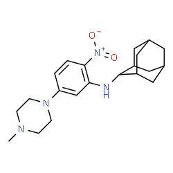 ChemSpider 2D Image | N-[5-(4-Methyl-1-piperazinyl)-2-nitrophenyl]-2-adamantanamine | C21H30N4O2