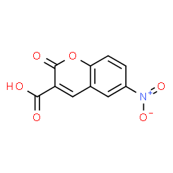 ChemSpider 2D Image | 6-Nitro-2-oxo-2H-chromene-3-carboxylic acid | C10H5NO6