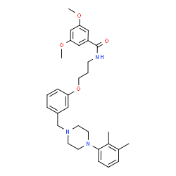 ChemSpider 2D Image | N-[3-(3-{[4-(2,3-Dimethylphenyl)-1-piperazinyl]methyl}phenoxy)propyl]-3,5-dimethoxybenzamide | C31H39N3O4