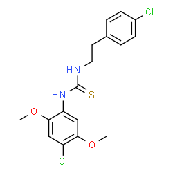 ChemSpider 2D Image | 1-(4-Chloro-2,5-dimethoxyphenyl)-3-[2-(4-chlorophenyl)ethyl]thiourea | C17H18Cl2N2O2S