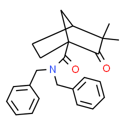ChemSpider 2D Image | N,N-Dibenzyl-3,3-dimethyl-2-oxobicyclo[2.2.1]heptane-1-carboxamide | C24H27NO2