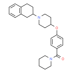 ChemSpider 2D Image | 1-Piperidinyl(4-{[1-(1,2,3,4-tetrahydro-2-naphthalenyl)-4-piperidinyl]oxy}phenyl)methanone | C27H34N2O2