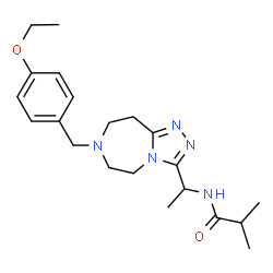 ChemSpider 2D Image | N-{1-[7-(4-Ethoxybenzyl)-6,7,8,9-tetrahydro-5H-[1,2,4]triazolo[4,3-d][1,4]diazepin-3-yl]ethyl}-2-methylpropanamide | C21H31N5O2