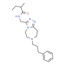 ChemSpider 2D Image | 2-Methyl-N-{[7-(3-phenylpropyl)-6,7,8,9-tetrahydro-5H-[1,2,4]triazolo[4,3-d][1,4]diazepin-3-yl]methyl}butanamide | C21H31N5O