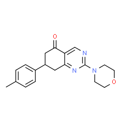 ChemSpider 2D Image | 6H-Quinazolin-5-one, 2-morpholin-4-yl-7-p-tolyl-7,8-dihydro- | C19H21N3O2