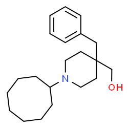 ChemSpider 2D Image | (4-Benzyl-1-cyclooctyl-4-piperidinyl)methanol | C21H33NO