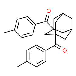 ChemSpider 2D Image | Tricyclo[3.3.1.1~3,7~]decane-1,3-diylbis[(4-methylphenyl)methanone] | C26H28O2