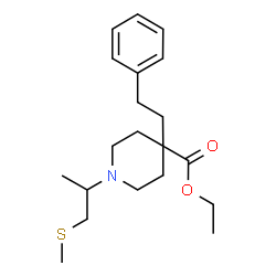 ChemSpider 2D Image | Ethyl 1-[1-(methylsulfanyl)-2-propanyl]-4-(2-phenylethyl)-4-piperidinecarboxylate | C20H31NO2S