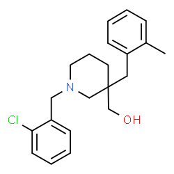 ChemSpider 2D Image | [1-(2-Chlorobenzyl)-3-(2-methylbenzyl)-3-piperidinyl]methanol | C21H26ClNO