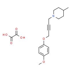 ChemSpider 2D Image | 1-[4-(4-Methoxyphenoxy)-2-butyn-1-yl]-4-methylpiperidine ethanedioate (1:1) | C19H25NO6