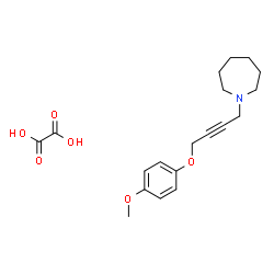 ChemSpider 2D Image | 1-[4-(4-Methoxyphenoxy)-2-butyn-1-yl]azepane ethanedioate (1:1) | C19H25NO6