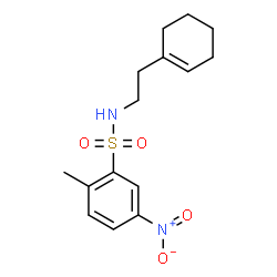 ChemSpider 2D Image | N-[2-(1-Cyclohexen-1-yl)ethyl]-2-methyl-5-nitrobenzenesulfonamide | C15H20N2O4S