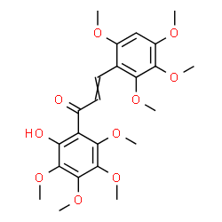ChemSpider 2D Image | 1-(2-Hydroxy-3,4,5,6-tetramethoxyphenyl)-3-(2,3,4,6-tetramethoxyphenyl)-2-propen-1-one | C23H28O10
