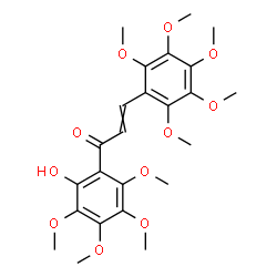 ChemSpider 2D Image | 1-(2-Hydroxy-3,4,5,6-tetramethoxyphenyl)-3-(pentamethoxyphenyl)-2-propen-1-one | C24H30O11